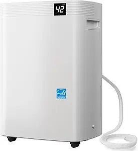 Ludatido 2026 Energy Star 4500 Sq.Ft 75 Pint Dehumidifier for Basements with Large 1.32 Gal Tank,Portable Smart Compressor Dehumidifier for Home