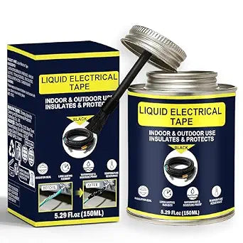 5.29OZ Liquid Electrical Tape Quick-Drying Insulating Glue for Wires&Cables Waterproof&High Temperature Resistant Liquid Wire Insulation Rubber with Brush-Cap for Outdoor Electrical Equipment (Black)