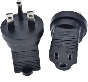 Toptekits 6-15P to 5-15R Travel Adapter NEMA Converter, NEMA6-15P Male to 5-15R Female Power Converter, 250V Outlet Adapter, US 3 Prong Electrical Adapter, 1-Pack