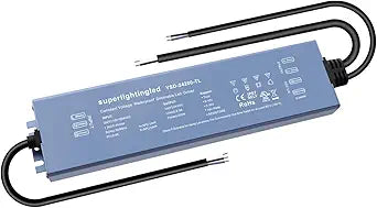DC24V 200W UL-Listed 0/1-10V and TRIAC Waterproof IP67 Dimmable Power Supply for IP68 Dimming LED Strip Lights, Outdoor Pool 24V LED Underwater, Wash Wall, Use in Water or Soil