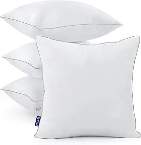MIULEE 22x22 Pillow Inserts Pack of 4, Throw Pillow Inserts with 100% Cotton Cover, Square Decorative Pillow Inserts for Sofa Bed Couch Bench