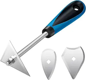 DEKEones 8-Inch Paint Shave Hook Scraper, Stainless Steel Paint Shaver with Replacement Blades (Triangle + Combination + Heart), Painting Scrapers & Paint Remover Tool for Home Improvement