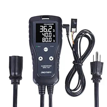 DIGITEN Humidity Controller DHC101 Digital Humidistat Pre Wired Outlet Reptile Humidity Controller for Grow Tent Mushroom Greenhouse Homebrew Fermentation Humidifier Dehumidifier