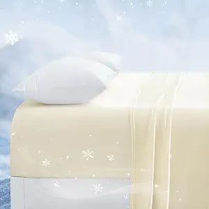 PHF Luxury Cooling Fitted Sheet Queen Size for Spring Summer, Breathable Q-Max > 0.47 Widen 18" Deep Pocket Silky Bottom Sheet for Hot Sleeper Night Sweats, Cream White
