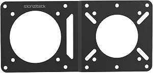 Monzlteck VESA Mount Adapter Plate for Mac mini M4 & NUC  Universal Extension Bracket for Mini PCs, Fits 75x75mm & 100x100mm VESA Monitor Arms, Securely Mount Small Computers Behind Display