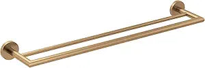 Moen Arlys Bronzed Gold Modern 24-Inch Double Kitchen or Bathroom Towel Bar, Y5722BZG