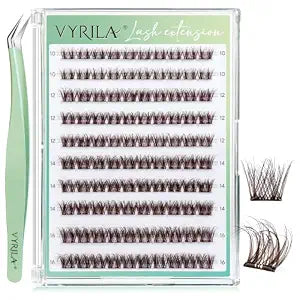 Brown Lash Cluster Kit, Eyelashes Clusters,Easy to Apply, Joy Kit