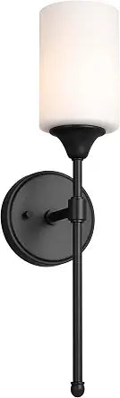 XiNBEi Lighting 1-Light Wall Sconce Bathroom Vanity Light, Matte Black