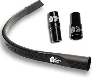 ALL PARTS ETC 1.25" Flexible Vacuum Crevice Tool with 2 Adapters (1.5" & 1.375")  24" Long for Cleaning Under Refrigerators, Furniture & Appliances  Fits Bissell, Shark, Oreck, Eureka & More