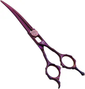 Dog Grooming Scissors: Pet Shears Skeletonized blade Made Of Japanese 440C for Trimming Dogs Cats and Other Pets (Chunker, 7")