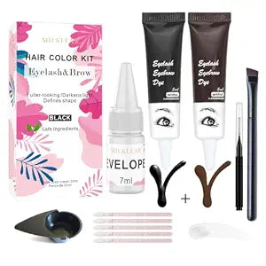 Eyelash Color Treatment, Lash and Eyebrow Coloring Kit, Lasting 6 Weeks