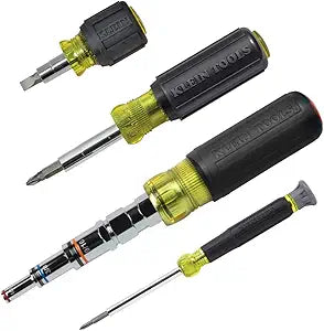 Klein Tools 80019 Tool Set, Multi-Bit Screwdriver and Nut Driver Tool Kit, 30 Different Industrial Strength Bits and Sizes, 4-Piece