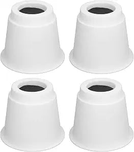 4 Pack 5 Inch Heavy Duty Round Furniture Risers Lifter with Anti Slip Top for Table Chair Desk Sofa Furniture Riser (White)