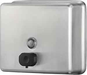 Stardrix Stainless Steel Extra Large 1400ml/47oz Capacity Industrial Grade Soap Dispenser, Commercial Wall Mount Bathroom Hand Soap Dispenser with Corrosion Proof Lining and Anti-Leak Pump