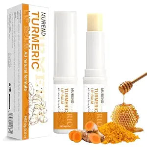 2PCS Turmeric Lip Balm for Smokers Dark Lip Treatment with Turmeric oil, Help Fade Lip, Lip Exfoliator, Long-Lasting Natural Balm Moisturize & Nourish Dry, Cracked, Dull, Reduce Fine Lines Lip