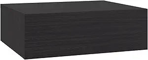 FM FURNITURE Vienna 1 Drawer Floating Nightstand, Wall Mounted Bedside Table with Open Storage Shelf, Modern Bedroom Furniture, Dark Brown Finish