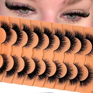 Cat Eye Lashes Mink Wispy Short Fluffy Strip Eyelashes Natural Look