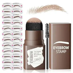 Eyebrow Stamp Stencil Kit, Eyebrow Stencils for Shaping, Light Brown