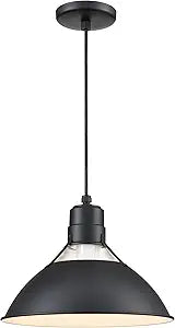 ML Lighting | R Series Collection | RGCC13-SB | Indoor 1 Light 13" Cord Hung Glass Cone Pendant in Satin Black with Black Clear Aluminum Glass Shade