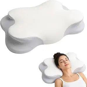 2026 Upgraded 2.0 Soft Cloud Pillow Cervical Memory Foam Pillow, Ergonomic Neck Support Pillow for Side Back Stomach Sleepers,(White)