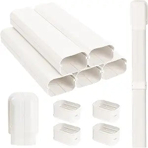 Mini Split Line Set Covers, 4" 7.5 ft AC Line Hide Cover Kits for Outdoor