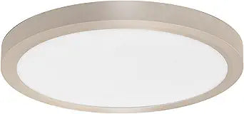 Slim Edge-lit 12" LED Disc Light - Brushed Nickel