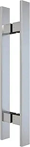 BARNSMITH 36" Barn Door Push Pull Handle,Heavy Duty Grade-304 Stainless Steel Square Commercial Door Handle,Entrance Entry Front Door Handle, Office Handle Pull Set for Wood Glass Door