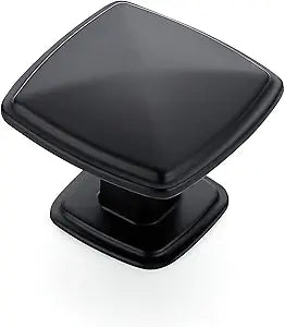 Ravinte 30 Pack Matte Black Kitchen Cabinet Square Knobs Single Hole Cabinet Hardware for Dresser Drawer Pulls Drawer Knobs