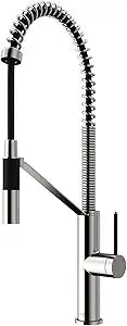 VIGO Livingstone 24'' H Single Handle Pull-Down Sprayer Kitchen Faucet in Stainless Steel-VG02027ST