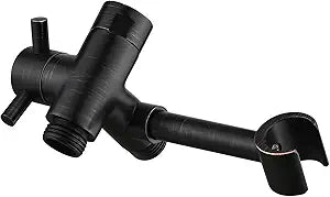 PDPBath Solid Brass Shower Arm 3 Way Shower Diverter Valve for Hand Held Showerhead and Fixed Spray Head, G1/2 Universal Connection - Oil Rubbed Bronze