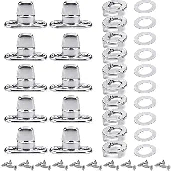 Gisafai 10 Sets Canvas Twist Lock Fasteners, Eyelet Stud Screws