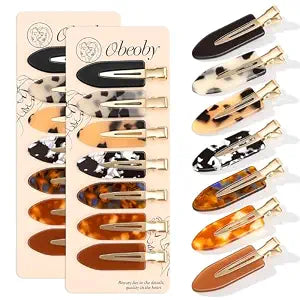 obeoby 14 Pcs No Crease Hair Clips For Women Girls Makeup Styling, 2.36 In
