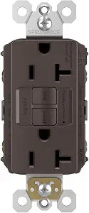 Legrand radiant 20 Amp Tamper Resistant GFCI Duplex Outlet Brown 1 Pack