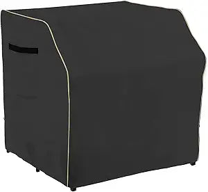 Bitubi 41 Inch Outdoor Bar Set Cover 600D Oxford Cloth Classic Black Heavy Duty Waterproof Patio Bar Set Cover Wicker Bar Table Set Covers
