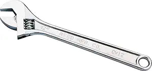 Reed Tool CW15 Chrome Finish Adjustable Wrench, 15-Inch