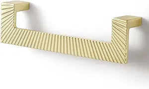 5 Pack Gold Cabinet Pulls 5" Hole Center Brushed Brass Drawer Pulls Bathroom Dresser Handles Hardware Couple Zinc Alloy