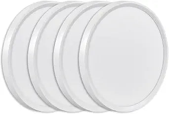 9Inch 4PK White LED Flush Mount Ceiling Light,18W,1860LM, 3CCT Selectable