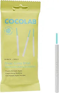 Great Gums Interdental Brushes by COCOLAB, Dental Floss Picks, Size 0, 25ct