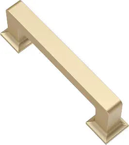 Alzassbg 3" Brushed Gold Cabinet Pulls and Handles 10 Pack, AL3046BG