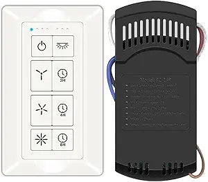 Smart WiFi Universal Ceiling Fan Remote Control Kit for 3-Speed AC Ceiling Fans, Compatible with Alexa, Google Assistant and Smart Life App,No Required Single Pole and Neutral Wire,White