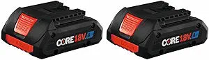 Bosch GBA18V40-2PK 18V CORE18V Lithium-Ion 4 Ah Advanced Power Battery, 2-Pack