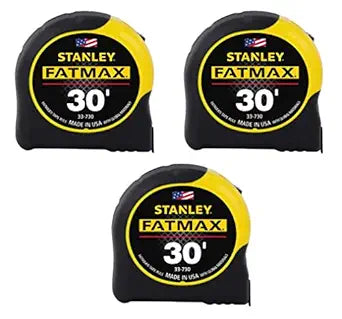 Stanley Tools 33-730 30-Foot-by-1-1/4-Inch FatMax Measuring Tape (3, 30-Feet)
