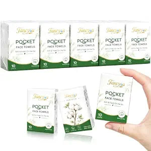 Disposable Face Towels Travel Size, 100% Cotton, Disposable Washcloths