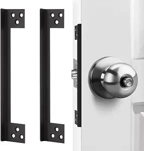 Door Latch Shield Plate 7", Outswing Door Security Protector Guard