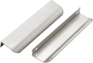 Ravinte 20 Pack Cabinet Handles Finger Edge Pulls 150mm/5.9 inch Silver Drawer Edge Pulls Brushed Nickel Finger Pulls for Cabinets Concealed Handles