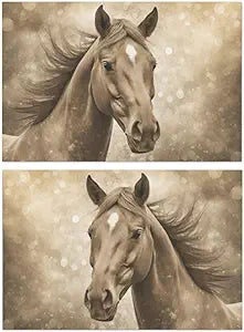 The Shabby Hummingbird Heartwarming Horse Large Decoupage Paper, 20" x 30" (For Furniture, large projects) (Set)
