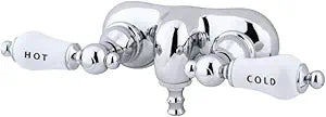 Kingston Brass CC44T1 Vintage 3-3/8-Inch Wall Mount Tub Faucet, Polished Chrome
