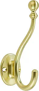 TUNNY Towel Hooks Bathroom - 5 Pack Brushed Gold Coat Hook Robe Hooks Decorative Wall Hooks for Bathroom Bedroom Kitchen Towel Robe Clothes Cabinet Closet Bathroom Hardware