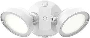 HALO TGS Outdoor Integrated LED Flood & Security Light Twin Round Head White
