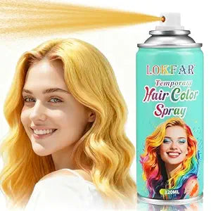 Gold/Blonde Hair Spray Temporary Hair Color Spray for Women Men, Washable Temporary Blonde Hair Dye Paint Wax Hairspray for Halloween Cosplay Festival Party Costume Makeup, 4.06 oz